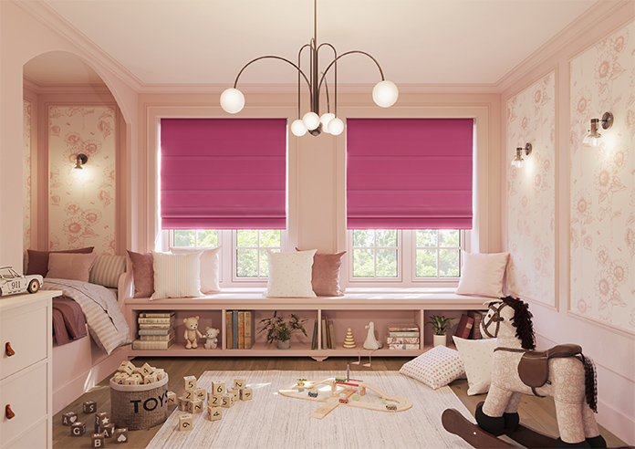 Ascot, Bright Pink - Roman Blind - Image 8